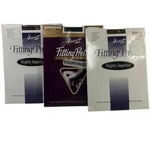 Hanes Fitting Pretty 3 Pair Queensize Size 4X Plus Pantyhose 770 Shapers